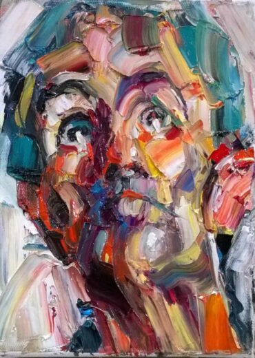 Kazem, Portrait, huile sur toile