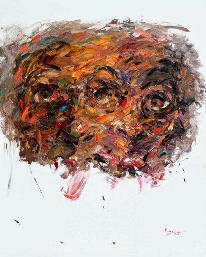 Kazem, L'homme de Pavlov, huile sur toile, 200 × 160-cm