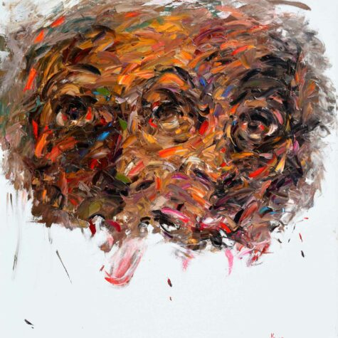 Kazem, L'homme de Pavlov, huile sur toile, 200 × 160-cm