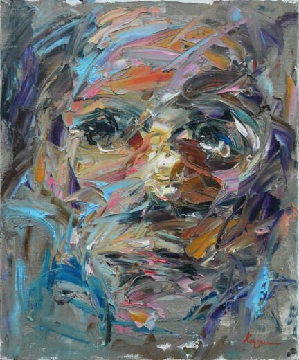 Kazem, Portrait, huile sur toile, 46 × 38 cm, 2011