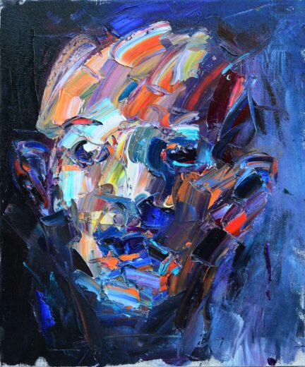 Kazem, Portrait, huile sur toile