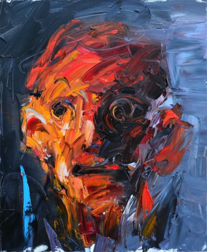 Kazem, Portrait, huile sur toile