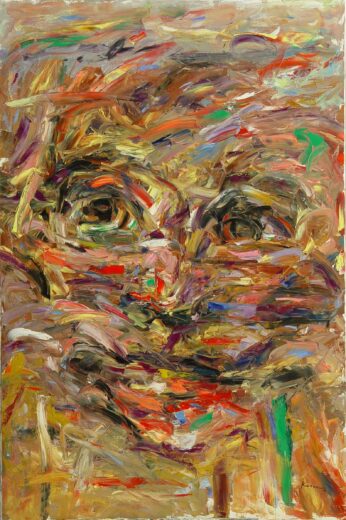 Kazem, Portrait, huile sur toile, 150 × 100 cm