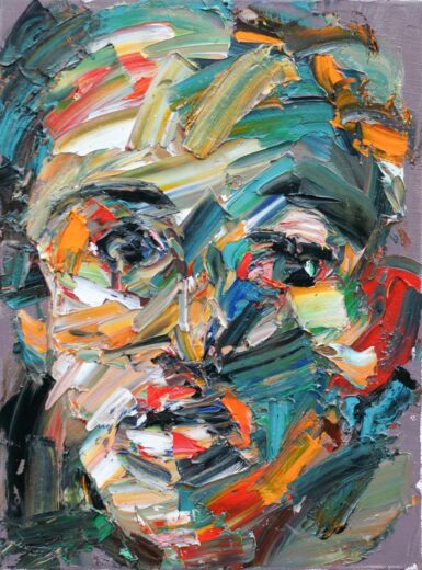 Kazem, Portrait, huile sur toile, 40 × 30 cm,