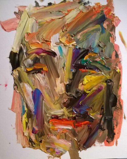 Kazem, Portrait, huile sur toile