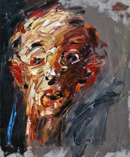 Kazem, Portrait, huile sur toile, 46 × 38 cm