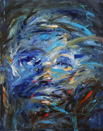 Kazem, Portrait, huile sur toile, 92 × 72 cm