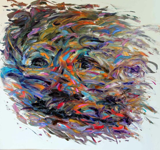 Kazem, Portrait, huile sur toile,160 x162 cm