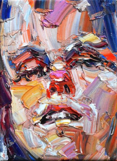 Kazem, Portrait du nain (d'après-Velázquez), huile sur toile, 22 × 16-cm, 2014