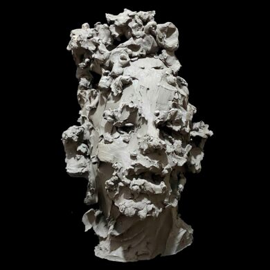 Portrait, terre cuite, 39 x 24 x 27 cm, 2024