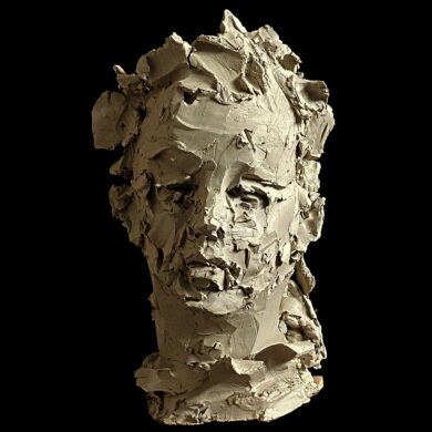 Portrait, terre cuite, 50 x 31 x 34 cm, 2024