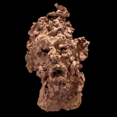 Portrait, terre cuite, 55 x 37 x 34 cm, 2024