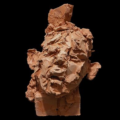 Portrait, terre cuite, 36 x 25 x 27 cm, 2024