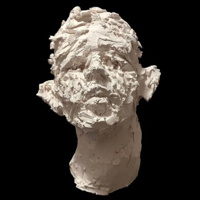 Portrait, terre cuite, 44 x 35 x 34 cm, 2024