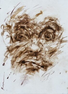 Marc de café sur papier