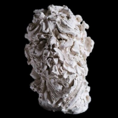 Portrait, en terre cuite, dimensions 47 x 32 x 42 cm, 2020