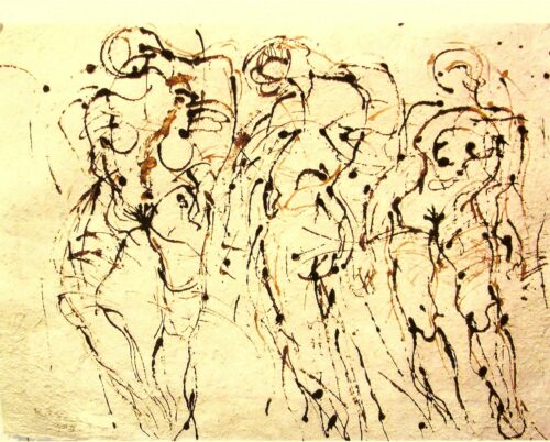 kazem, dessin femmes nues, 61x57cm, 2003